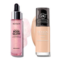 REVLON 露华浓 24H持妆限定套装 (哑光版粉底液#110 30ml+玫瑰妆前露30ml)