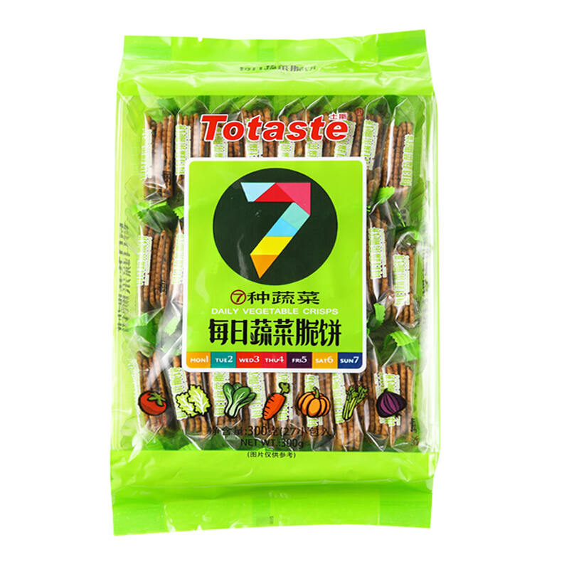 Totaste 土斯 7种蔬菜 每日蔬菜脆饼 300g