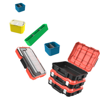大有 堆嵌式多功能组合工具箱物料配件堆叠储物箱置物整理箱收纳盒