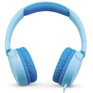 JBL 杰宝 JR300 学习耳机 耳麦 头戴式低分贝学生耳机 浅蓝色