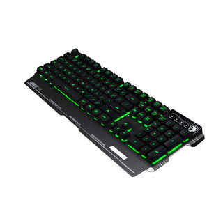 SADES 赛德斯 刃甲 绿光稀有定制版 104键 有线薄膜键盘 黑色 单光
