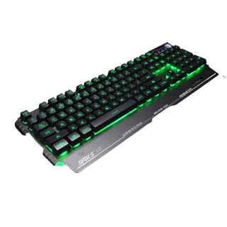 SADES 赛德斯 刃甲 绿光稀有定制版 104键 有线薄膜键盘 黑色 单光