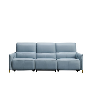 cheers 芝华仕 10575m 真皮电动沙发 三人位 雾霾蓝