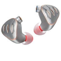 FiiO 飞傲 FH5s 入耳式挂耳式圈铁有线耳机 银色 3.5mm