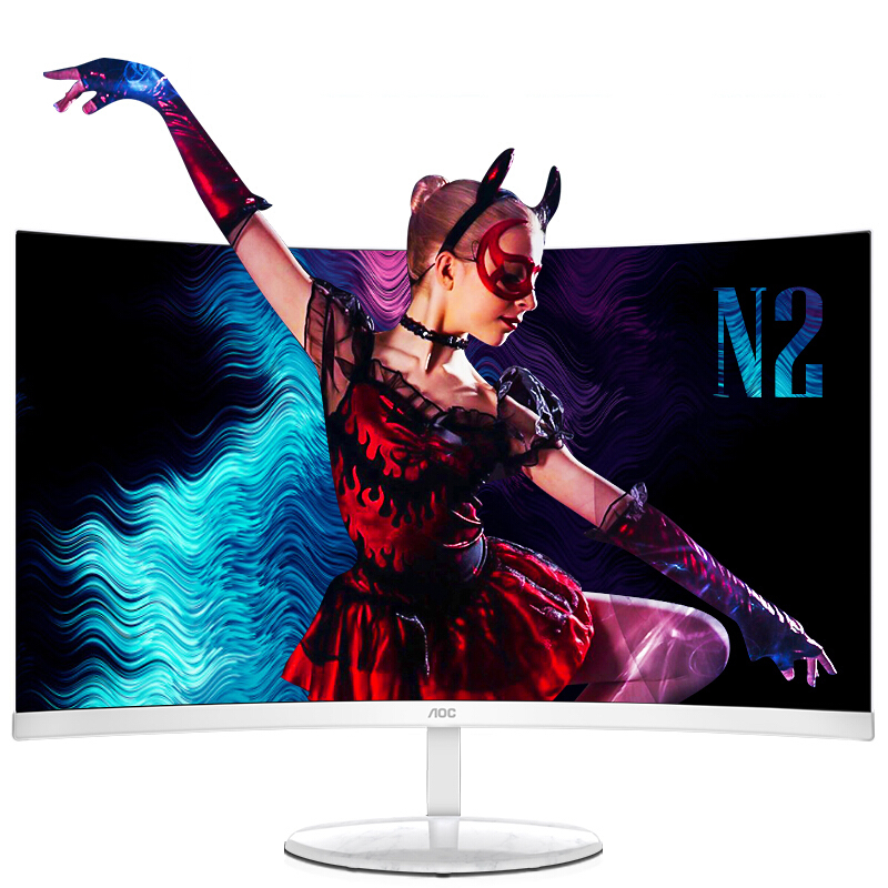 AOC CU32N2 31.5英寸 VA 曲面显示器(3840×2160、60Hz、121%sRGB)