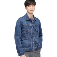 UNIQLO 优衣库 433065 男士牛仔夹克 深蓝色 s