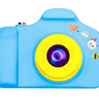 C&C C C&C 儿童相机数码卡通照相机儿童节礼物玩具运动摄像头仿真单反复古小单反照相机天蓝色