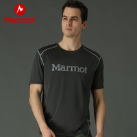 Marmot 土拨鼠 户外运动春夏新款男士轻薄弹力吸湿排汗休闲短袖速干T恤