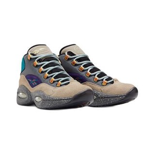 Reebok 锐步 Nice Kicks Question Mid 男子篮球鞋 FW1784 土黄/灰 44.5