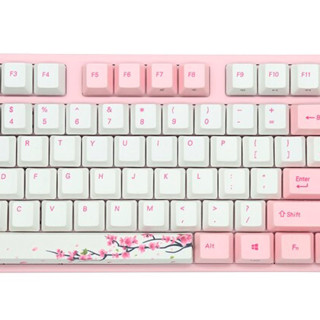 VARMILO 阿米洛 VA87M 桜 87键 有线机械键盘 粉白 Cherry红轴 无光