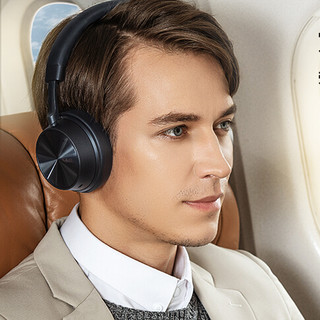 iqua 易库亚 HF001A 耳罩式头戴式蓝牙降噪耳机 黑色