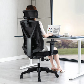 UE 永艺 MIRO-3 人体工学电脑椅 黑色 1d头枕款