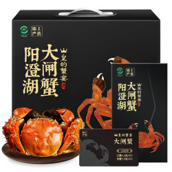 今锦上 锦上严选阳澄湖大闸蟹礼券 公蟹4.5两 母蟹3.0两 4对8只 1288型生鲜螃蟹礼盒 端午礼品卡