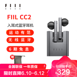 FIIL 斐耳耳机 CC2真无线运动蓝牙耳机半入耳挂耳式单双耳超长续航通用防水跑步耳麦塞 灰