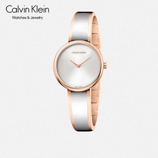 Calvin Klein 卡尔文·克莱 诱惑系列 K4E2N61Y 女士银间金手镯式手表 30mm