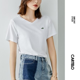 CARTELO/卡帝乐鳄鱼 C02155A02P1 女士短袖T恤