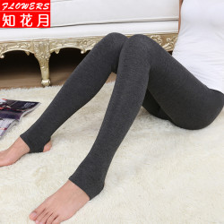 2019春秋薄款打底裤外穿长裤女大码莫代尔踩脚裤显瘦九分健美裤