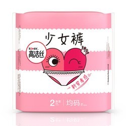 kotex 高洁丝 少女裤 超薄贴身卫生巾裤型 16条