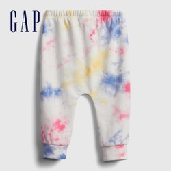 Gap 盖璞 婴儿LOGO洋气扎染运动裤 681777 2021春季新款童装束脚卫裤