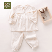 Labi Baby 拉比 2021春季新品婴儿家居服套装宝宝保暖内衣套装男女童睡衣
