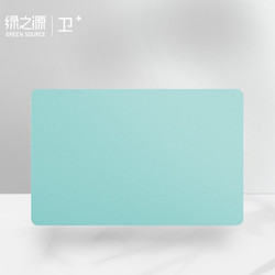 GREEN SOURCE 绿之源 硅藻泥速干地垫60*39cm果绿色 赠防滑垫+磨砂出口优品浴室强吸水门垫快干防潮防霉除湿垫子除甲醛