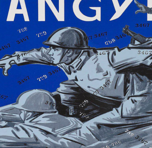 阿斯蒙迪王广义大批判蓝色士兵108765cm2008年丝网版画波普风格限量99