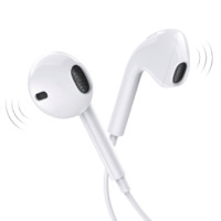 LICHEERS 领臣 LC-250 半入耳式动圈有线耳机 白色 3.5mm