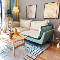 OUJI 欧吉 意式轻奢简约现代科技布沙发小户型北欧布艺沙发客厅乳胶三人沙发