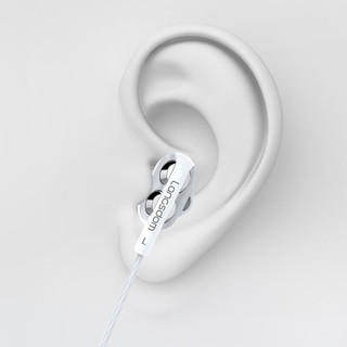 Langsdom 兰士顿 D4C 入耳式动圈降噪有线耳机 白色 3.5mm