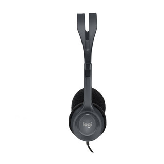 logitech 罗技 H110 压耳式头戴式降噪有线耳机 黑色 3.5mm