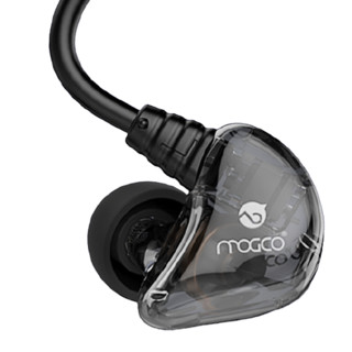 MOGCO 摩集客 M10 入耳式挂耳式双动圈有线耳机 黑色 3.5mm