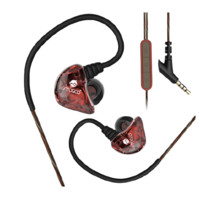 MOGCO 摩集客 M10 入耳式挂耳式双动圈有线耳机 红色 3.5mm