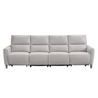 CHEERS 芝华仕 10168 意式真皮沙发 四人位 灰白色