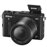 Nikon 尼康 1 AW1 1英寸CMOS传感器 微单相机 黑色 AW 11-27.5mm F3.5 变焦镜头 单头套机