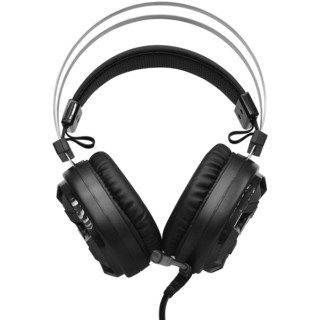 HYUNDAI 现代影音 HY-A908MV 耳罩式头戴式有线耳机 黑色 USB口