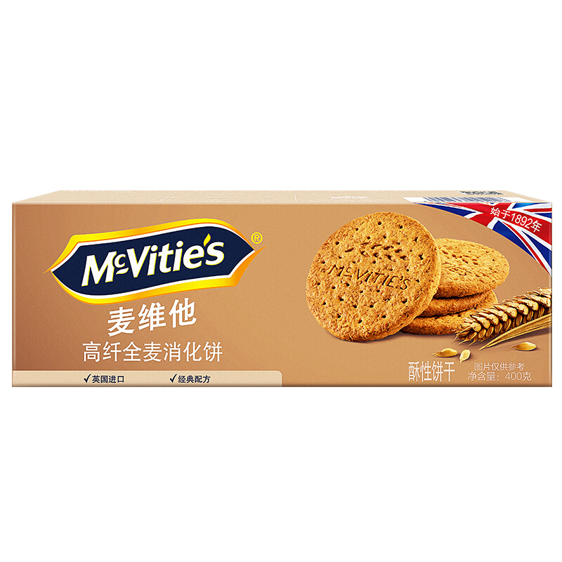McVitie's 麦维他 高纤全麦消化饼