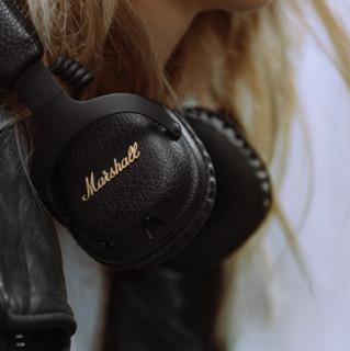 Marshall 马歇尔 MID ANC 耳罩式头戴式主动降噪蓝牙耳机 黑色