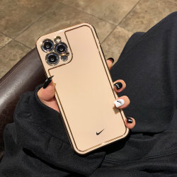 欧美潮牌粉色电镀小勾适用苹果12手机壳高档iPhone12mini/11pro max全包镜头12pro简约女款12promax硅胶套软