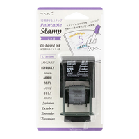 MIDORI 机能文具系列 手帐轮转回墨印章 12月份