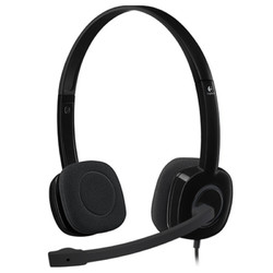 logitech 罗技 H151 压耳式头戴式有线耳机 黑色 3.5mm