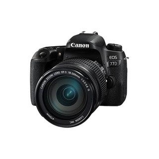 Canon 佳能 EOS 77D APS-C画幅 数码单反相机 黑色 EF-S 18-200mm F3.5 IS STM 长焦变焦镜头 单镜头套机