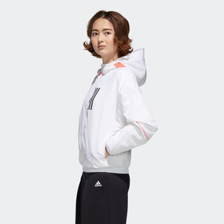 adidas 阿迪达斯女装夹克外套运动型格连帽拉链梭织休闲服topsports GF0131 L