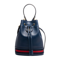 GUCCI 古驰 OPHIDIA系列 女士斜挎手提水桶包 610846 CWG1G 4178 蓝色