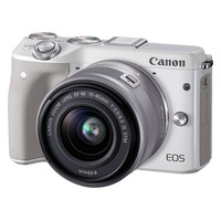 Canon 佳能 EOS M3 APS-C画幅 微单相机 白色 EF-M 15-45mm F3.5 IS STM 单头套机