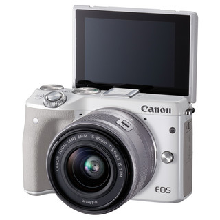 Canon 佳能 EOS M3 APS-C画幅 微单相机 白色 EF-M 15-45mm F3.5 IS STM 单头套机