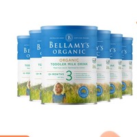 88VIP：BELLAMY'S 贝拉米 有机婴幼儿配方奶粉 3段 900g*6罐