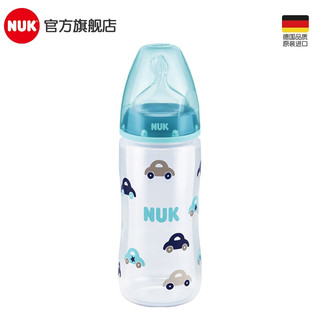 NUK 婴儿宝宝宽口径PP塑料奶瓶150/300ml防胀气奶瓶奶嘴 图案随机 绿色 150ml配一号硅胶中圆孔奶嘴