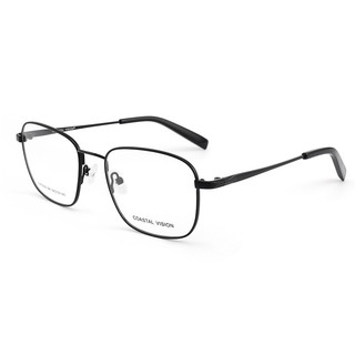 Coastal Vision 镜宴 &essilor 依视路 CVF2023BK 黑色金属眼镜框+1.56折射率 防蓝光镜片