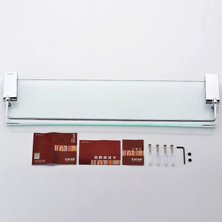 莱尔诗丹 全铜浴室卫生间钢化玻璃置物架 化妆品架 置物架 8053