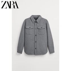 ZARA 09870670811 男士法兰绒夹克外套